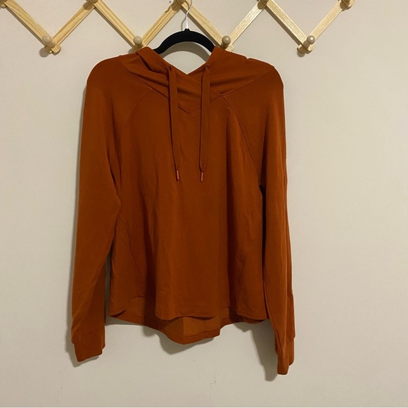 Athleta Burnt Orange Boardwalk High Hip Hoodie size Medium - Picture 2 of 9